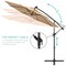 Best Choice Products 10ft Solar LED Offset Hanging Outdoor Market Patio Umbrella w/ Adjustable Tilt